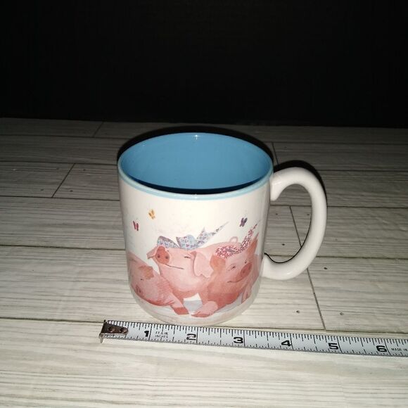Potpourri Press Vintage Pig Out Coffee Tea Mug 1990 Korea Piggy Love Print - Picture 10 of 10